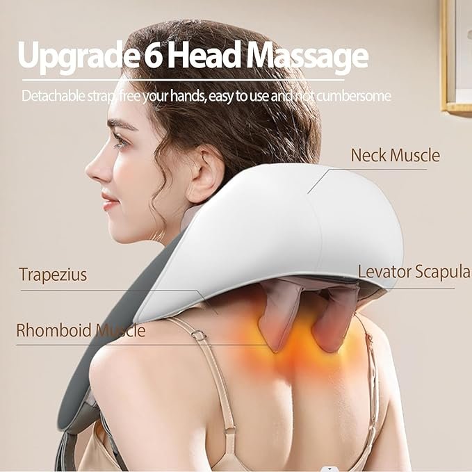 Neck and shoulder massager Electric Rechargeable Massage Pillow for Neck, Back, Shoulders, Legs, and Body Pain Relief. - Image 3
