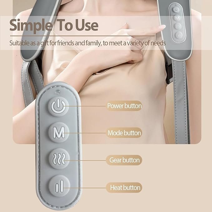 Neck and shoulder massager Electric Rechargeable Massage Pillow for Neck, Back, Shoulders, Legs, and Body Pain Relief. - Image 2